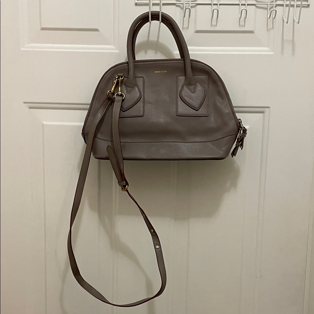 Anne Klein Taupe Satchel Bag